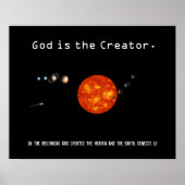 Gott ist das Sonnensystem des Schöpfers - Plakat (Vorne)