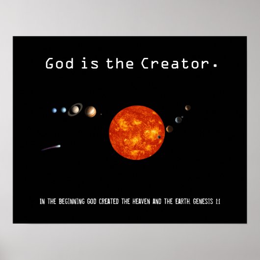 Gott ist das Sonnensystem des Schöpfers - Plakat (Vorne)
