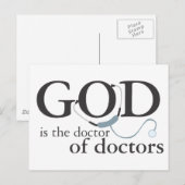 Gott ist der Arzt Postkarte (Vorne/Hinten)