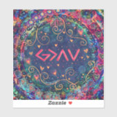 Gott ist der große Spaß Boho Hübsch Inspirivity St Aufkleber (Blatt)