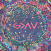 Gott ist der große Spaß Boho Hübsch Inspirivity St Aufkleber (Vorderseite)