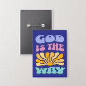 Gott ist der Weg Button (Vorderseite/Rückseite)