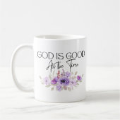 Gott ist die ganze Zeit Christliche Blume zu zitie Kaffeetasse (Links)