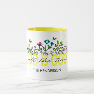 "GOTT IST DIE GANZE ZEIT GUT" CHRISTLICHE QUOTE TASSE