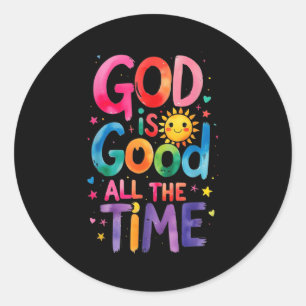 Gott ist die ganze Zeit gut Jesus Christus Christl Runder Aufkleber