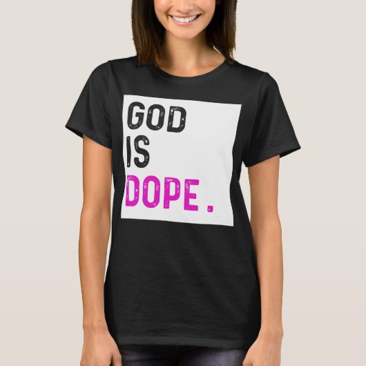 Gott ist Dope LILA Funny Christlich Faith Glaube G T-Shirt (Vorderseite)