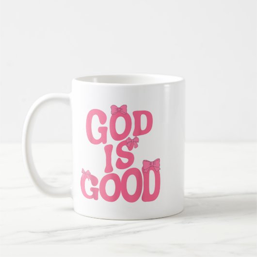 Gott ist ein guter NK Bow Christlich Jesus Frauenm Kaffeetasse (Links)
