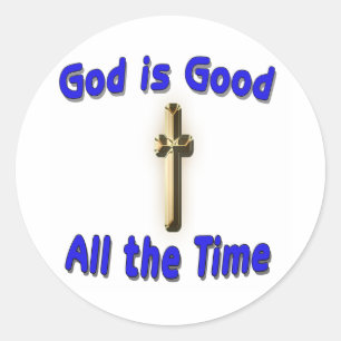 Gott ist ein guter Sticker. Runder Aufkleber