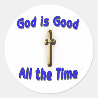 Gott ist ein guter Sticker. Runder Aufkleber