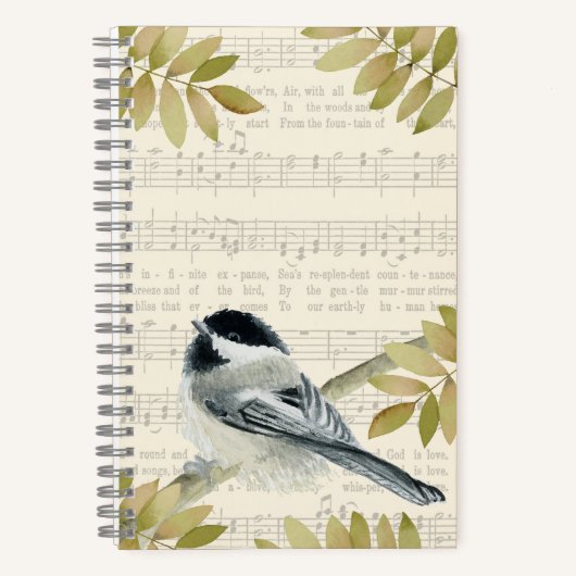Gott ist ein Liebe-Notebook mit Bird Notizblock (Vorderseite)
