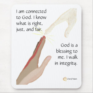 Gott ist ein Segen. Ich laufe in Integrity Mousepa Mousepad