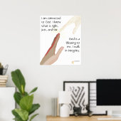 Gott ist ein Segen. Ich laufe in Integrity Poster (Heimbüro)
