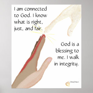 Gott ist ein Segen. Ich laufe in Integrity Poster