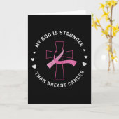 Gott ist ein stärkeres Brustkrebs-Bewusstsein Chri Karte (Gelbe Blume)
