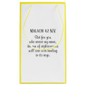 Gott ist ein treuer Kreuz Heilbibel Verse Gelb Kleine Geschenktüte (Rückseite)
