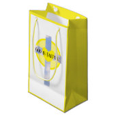 Gott ist ein treuer Kreuz Heilbibel Verse Gelb Kleine Geschenktüte (Vorderseite Schrägansicht)