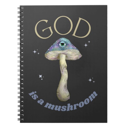 Gott ist ein Vintager Mushroom-Stil Notizblock (Vorderseite)
