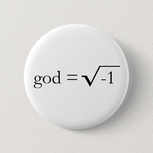 Gott ist eingebildet button (Vorderseite)