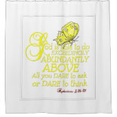 Gott ist fähige Schrift auf Duschvorhang - Eph (Vorderseite)