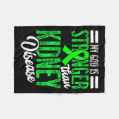 Gott ist für eine Dialyse stärker als eine Nierene Fleecedecke (Vorderseite (Horizontal))