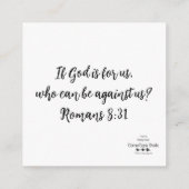 Gott ist für mich Einschlusskarte Begleitkarte (Rückseite)