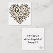 Gott ist für mich Einschlusskarte Begleitkarte (Vorne/Hinten)