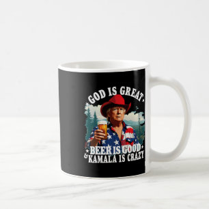 Gott ist groß Bier ist gut und Kamala sind verrück Kaffeetasse