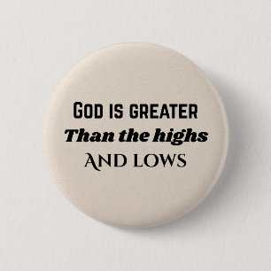 Gott ist groß Christliche Typografie Button