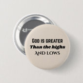 Gott ist groß Christliche Typografie Button (Vorne & Hinten)