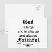Gott ist groß postkarte (Vorne/Hinten)