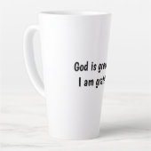 Gott ist groß und ich bin dankbar - Becher Milchtasse (Linke Ecke)