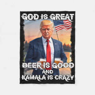 Gott ist großartig Bier ist gut und Kamala sind ve Fleecedecke