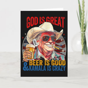 Gott ist großartig Bier ist gut und Kamala sind ve Karte