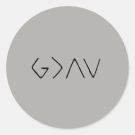 Gott ist größer, als Aufkleber Ups u. niederwirft