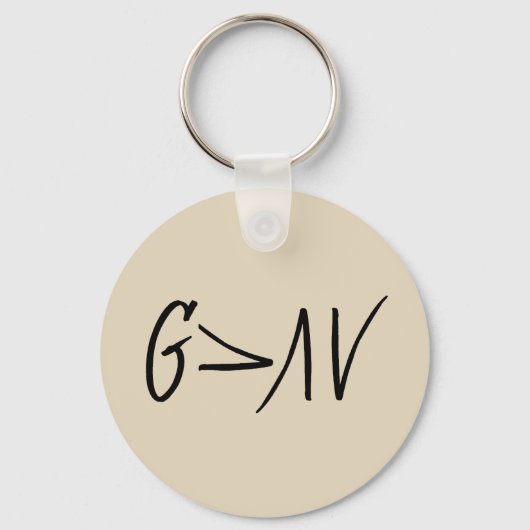 Gott ist größer als der Schlüsselanhänger Höhepunk (Vorderseite)