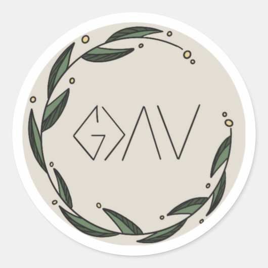 Gott ist größer als die Berge und die Täler Runder Aufkleber (Vorderseite)