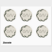 Gott ist größer als die Berge und die Täler Runder Aufkleber (Blatt)