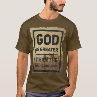 Gott ist größer als die Höhen und Tiefen Surfer T-Shirt