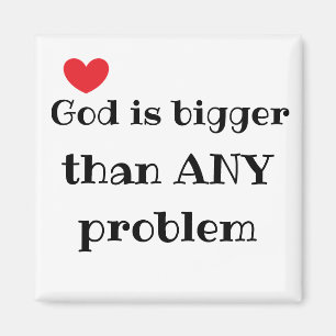 Gott ist größer als JEDER Problem niedliche Glau Magnet