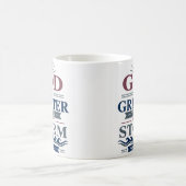 Gott ist größer als jeder Sturm Eleganter Glaube Kaffeetasse (Mittel)