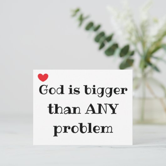 Gott ist größer als JEDES Problem Niedlich Postkarte (Stehend Vorderseite)