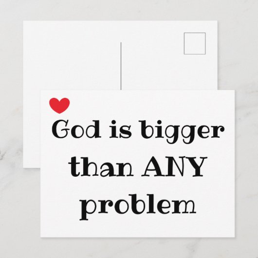Gott ist größer als JEDES Problem Niedlich Postkarte (Vorne/Hinten)