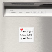 Gott ist größer als jedes Problem Niedlicher Glaub Magnet (In Situ (Geschirrspüler))