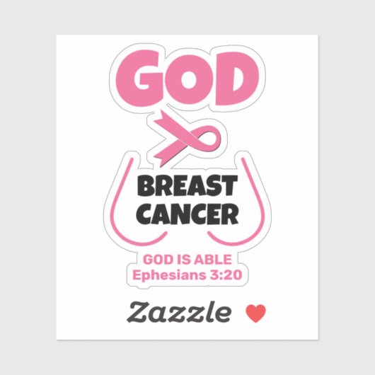 GOTT IST GRÖSSER ALS KREBS AUFKLEBER (Blatt)