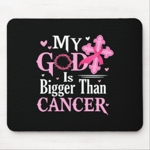 Gott ist größer als Krebs Brustkrebs-Bewusstsein  Mousepad