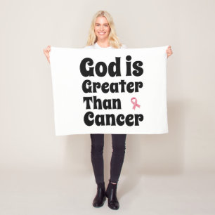 Gott ist größer als Krebs - Inspirationssinn Fleecedecke