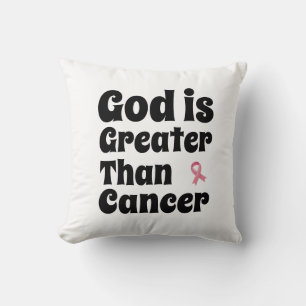 Gott ist größer als Krebs - Inspirationssinn Kissen