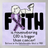 Gott ist größer als Krebs Poster (Vorne)