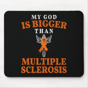 Gott ist größer als Multiple Sklerose Frau Fighter Mousepad