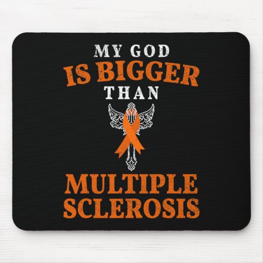 Gott ist größer als Multiple Sklerose Frau Fighter Mousepad (Vorne)